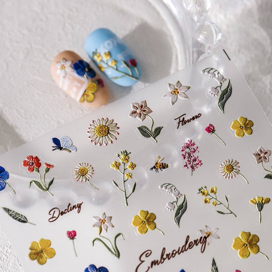 Hello Claws Limited – wholesale Nail art/decal – Hello Claws | Wild Flower 5D Nail Deco Sticker1