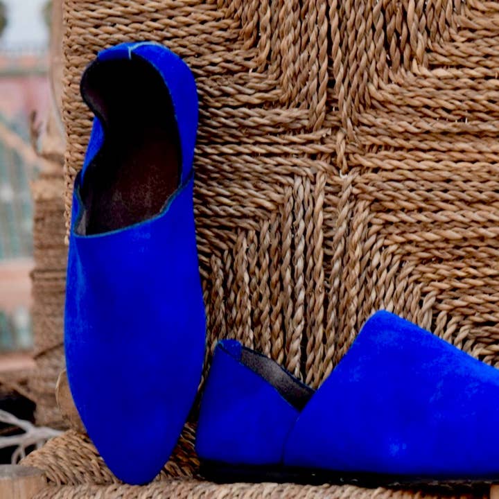 Mulas de couro camurça para mulher, mochim de couro artesanal por atacado de Mikwi