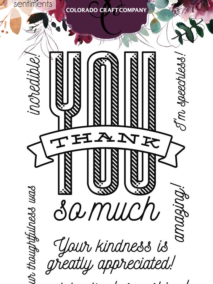 SS299 Savvy Sentiments ~ Vielen Dank für den Großhandel von Colorado Craft Company