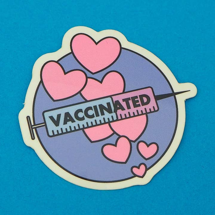 Vaccinated Circle - Vinyl Sticker for wholesale by Hand Over Your Fairy Cakes