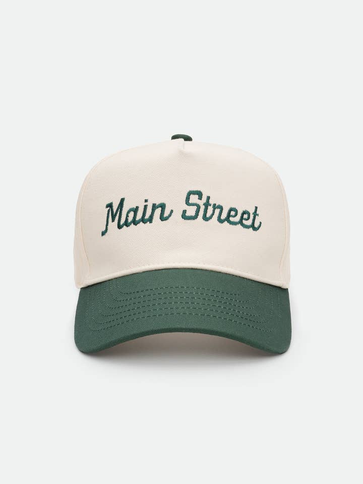 Chapeau Logo - Ivoire & Vert Forêt pour la vente par Main Street Clothing