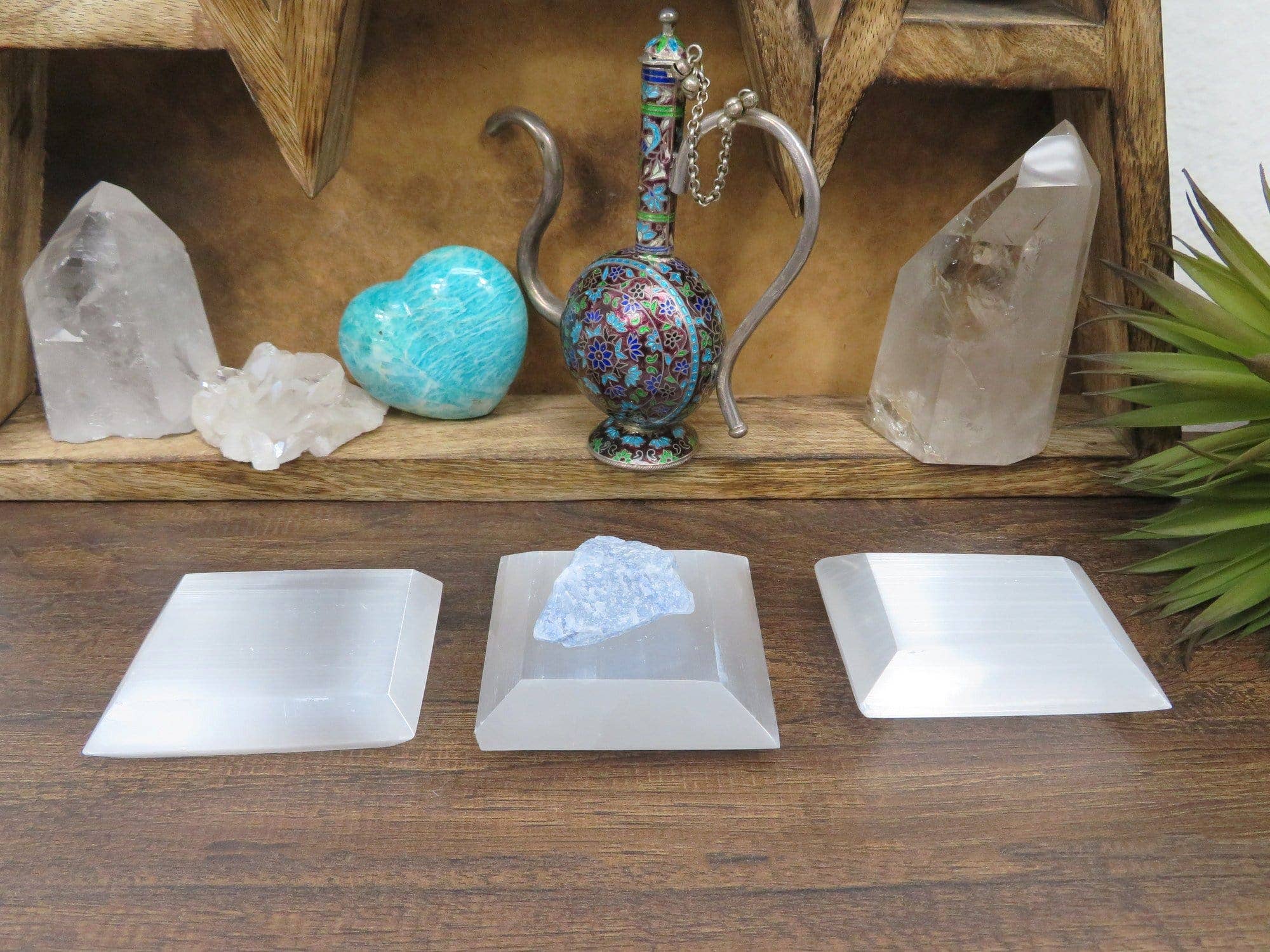 Rock Paradise – wholesale Spiritual stone/crystal – Crystal Selenite Square - Charging Plate - Gypsum (RK5-38)7