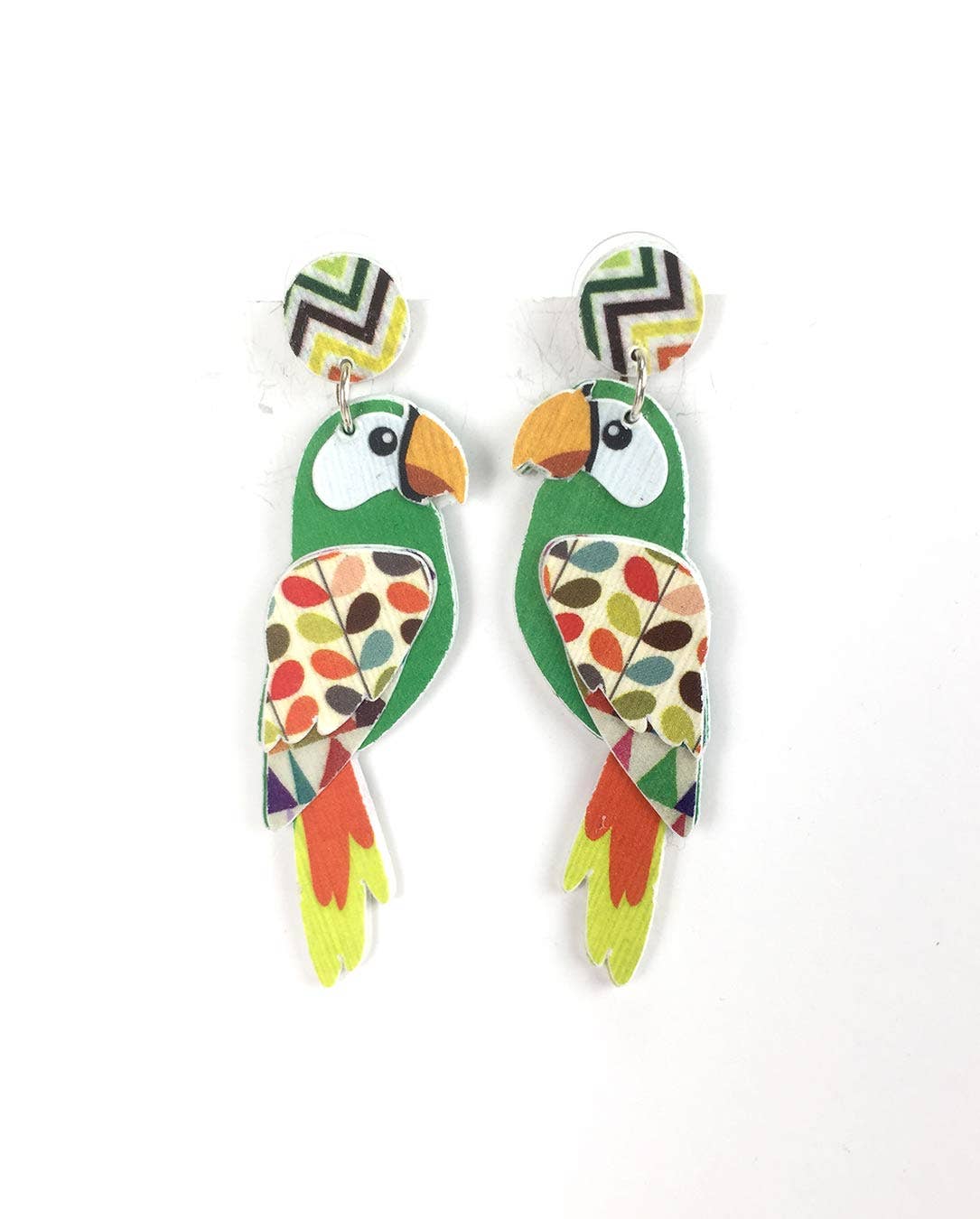 Pipapaper - Wholesale Dangle Earrings - green parrot earring0