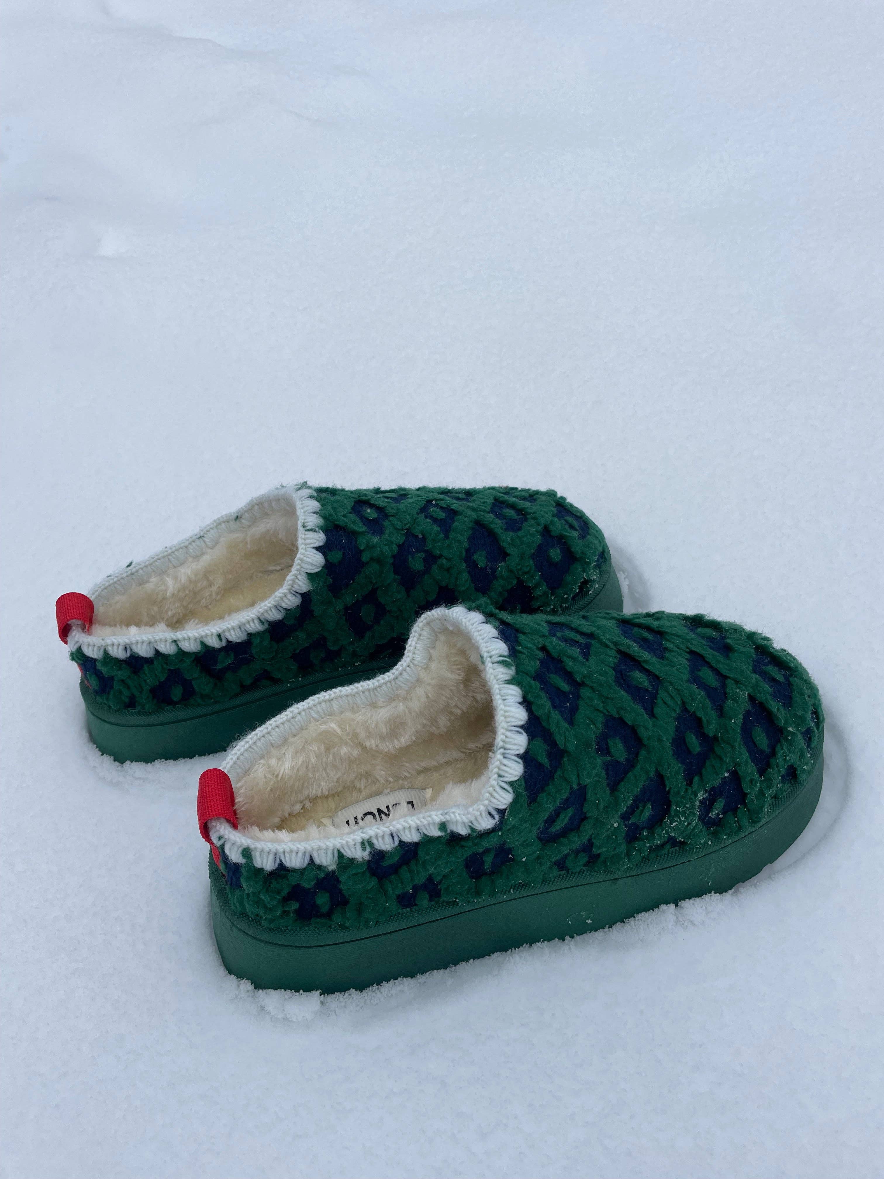 Midnight Lunch – Engroshandel Slippers - Dame – Alpine Tøffel | Marineblå + Grøn4