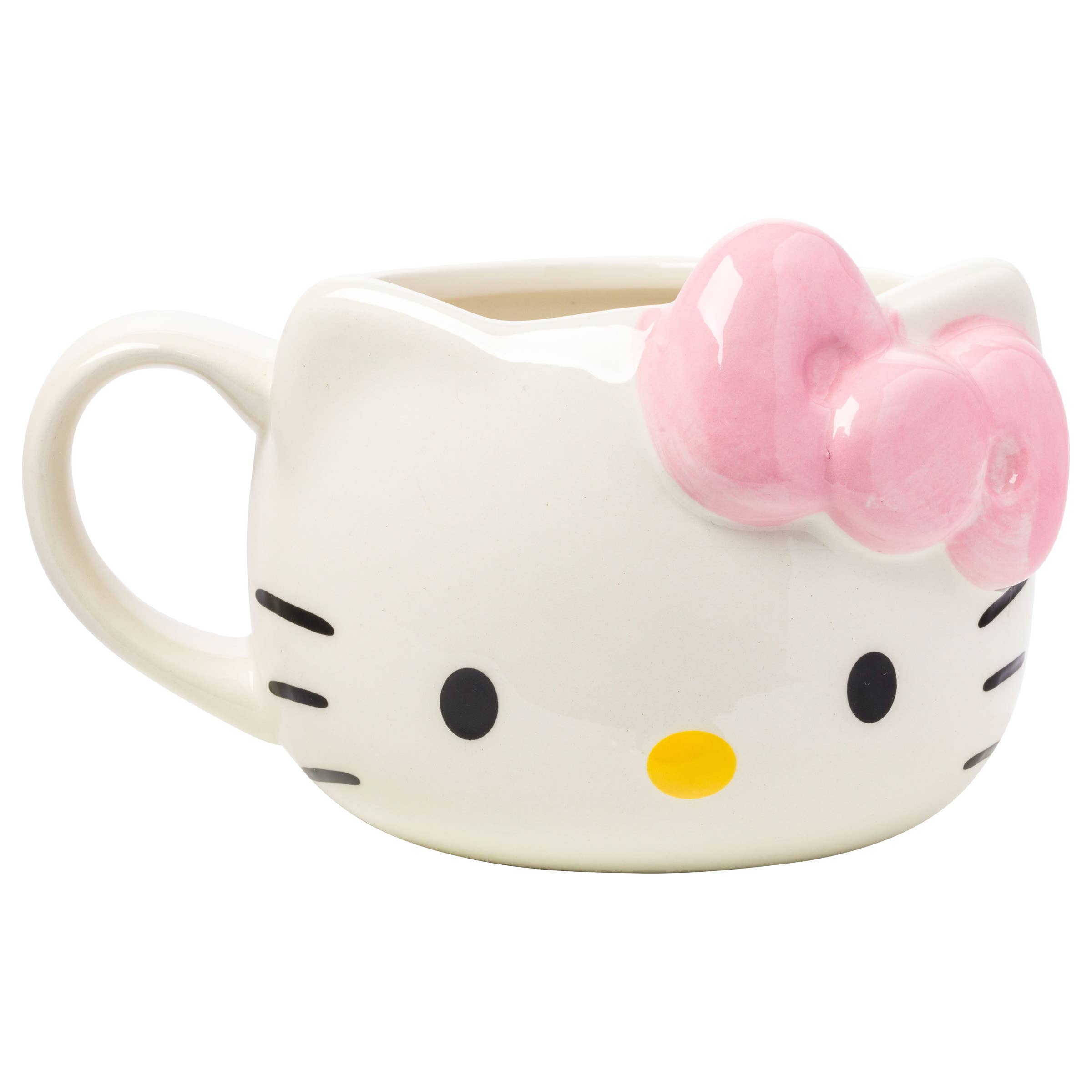 Silver Buffalo - Vente Tasse à café - Mug sculpté Hello Kitty nœud rose 20oz1