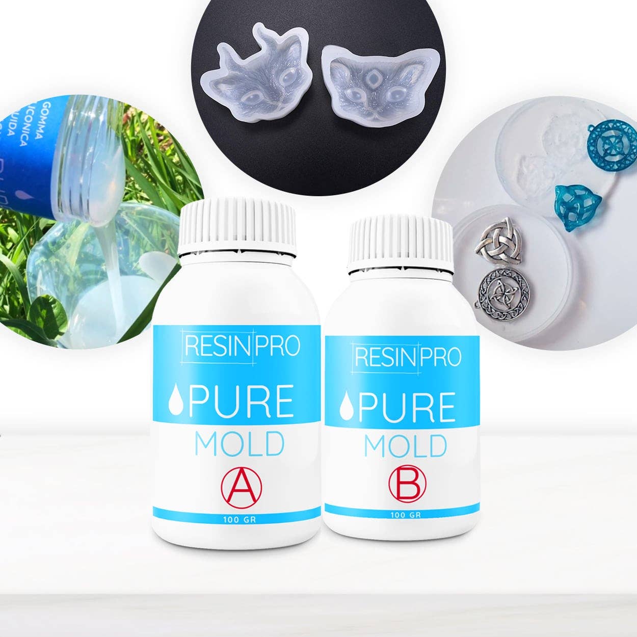 Professional Resins, LLC - Wholesale Craft Supplies - “PURE MOULD” – Translucent liquid rubber for mold-making