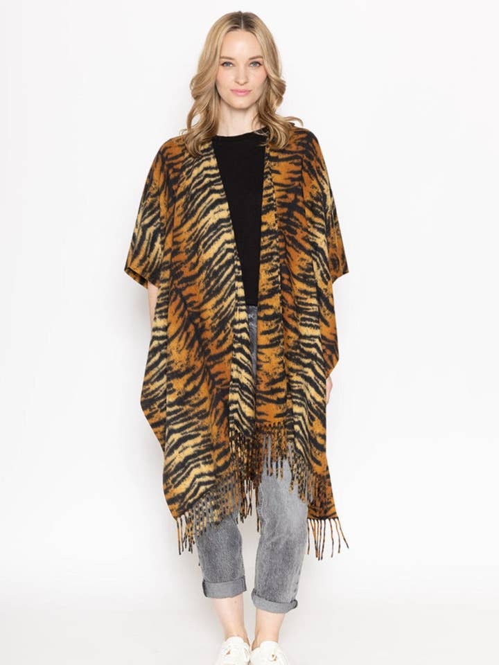 Tiger Print Kimono för wholesale av Do Everything In Love®