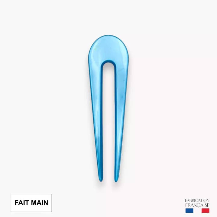 Sky blue hairpin - 9.5 cm for wholesale by Pique et Pince