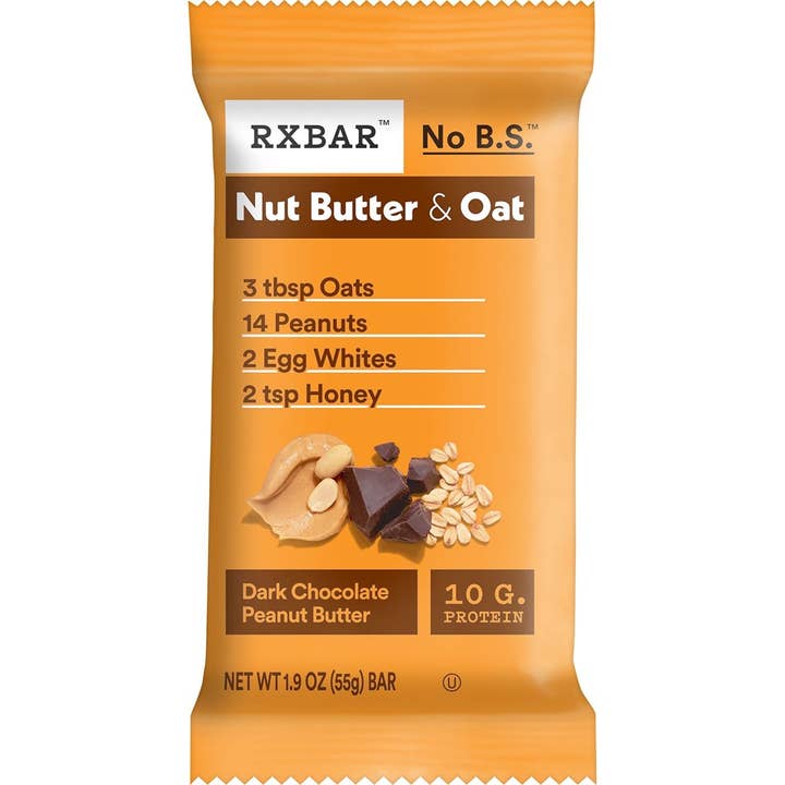 RxBar, Nut Butter & Oat, DARK CHOCO PEANUT BUTTER, 12/1.9oz for wholesale by NuEats