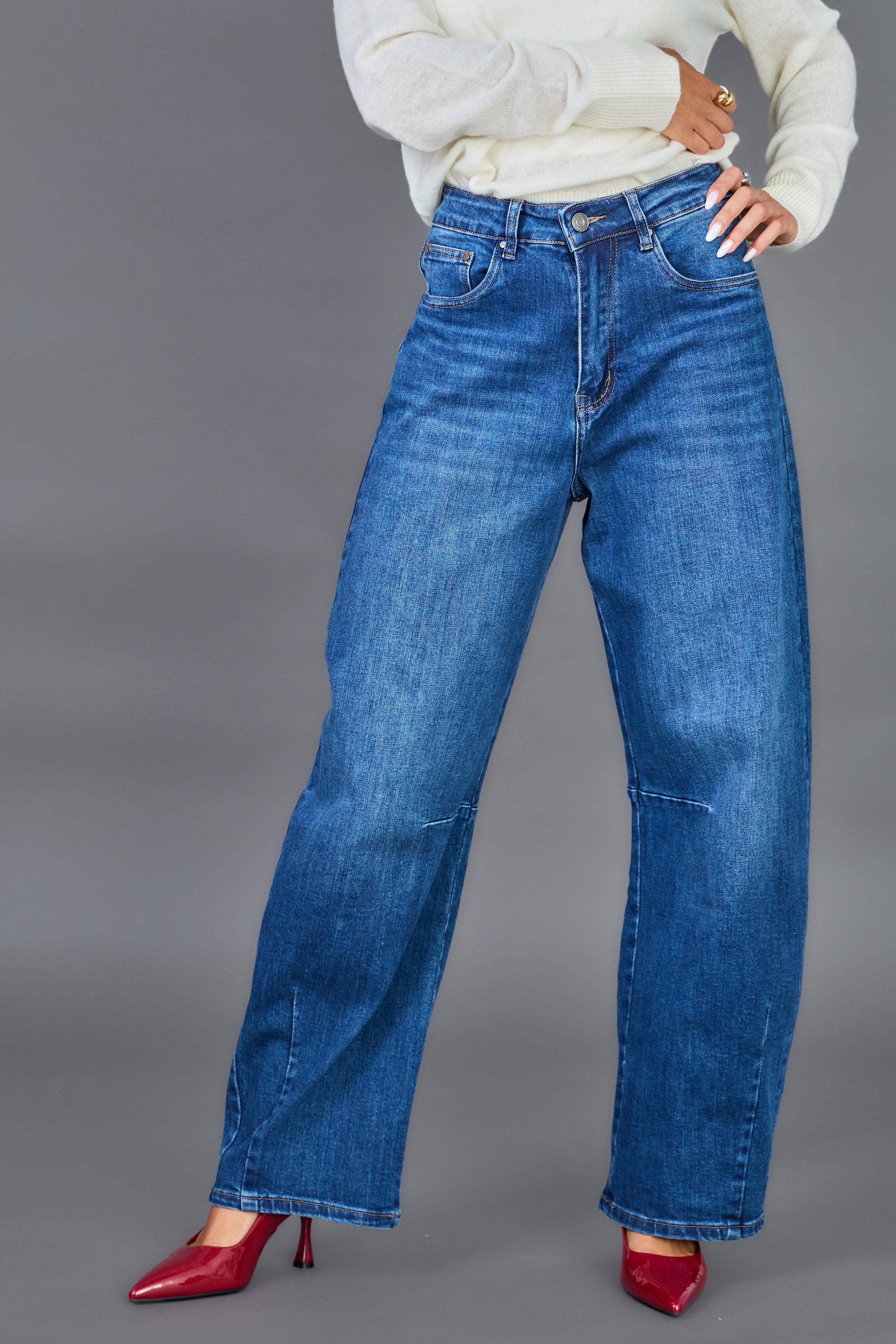 ANA & LUCY - Wholesale Jeans - Women's - Women's Barrel Jeans "Louisa" - ANA & LUCY17