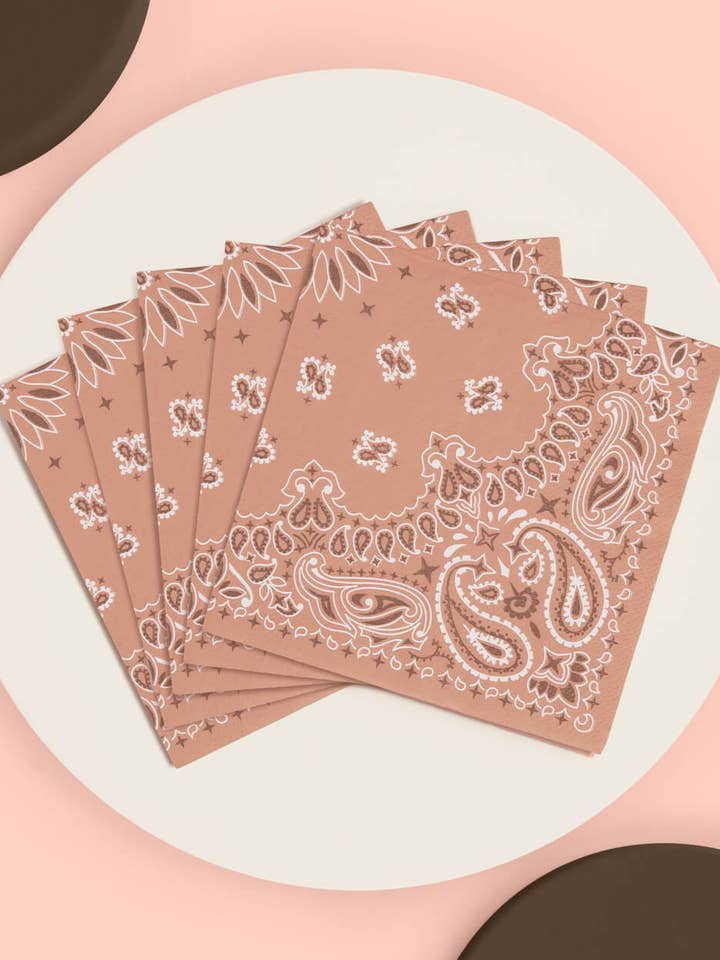 Serviettes Wild Wild West - 25 serviettes imprimées ; 5x5 pouces, 3 épaisseurs pour la vente par Petit Fetti