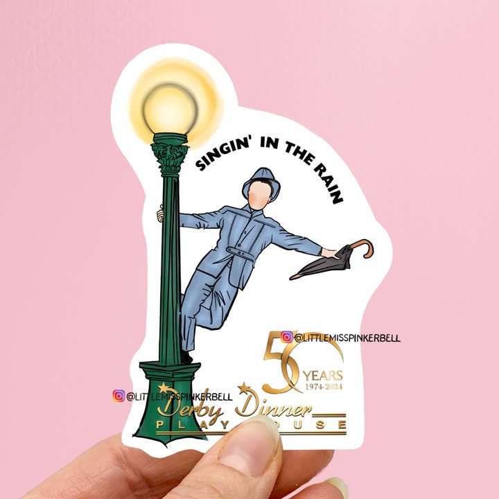 Musical Theatre Sticker- Singin' In the Rain Lamppost for wholesale by Little Miss PinkerBell