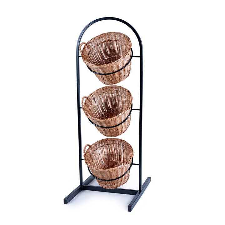 3 Tier Metal Retail Display Stand with Baskets - 143cm for wholesale by Gadsby