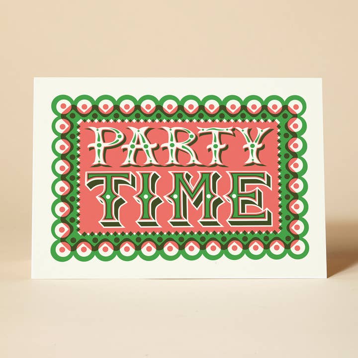 Party Time Card Pack (10 Cards) for wholesale by Pressed and Folded