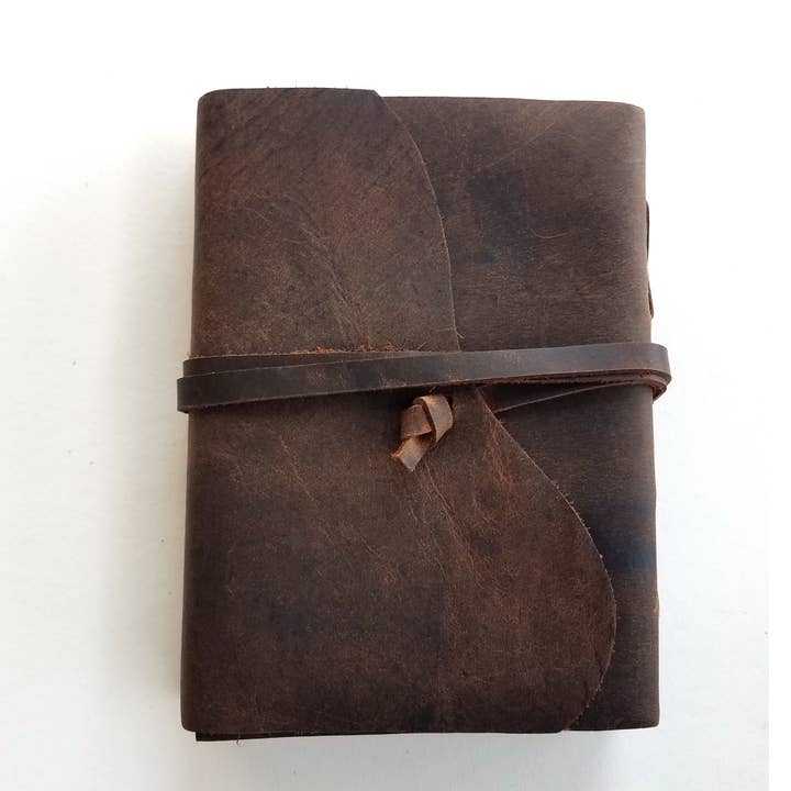 Lyoncraft - Wholesale Journal/Diary - Raven Leather Journal With Cord, Blank Unlined Paper Book