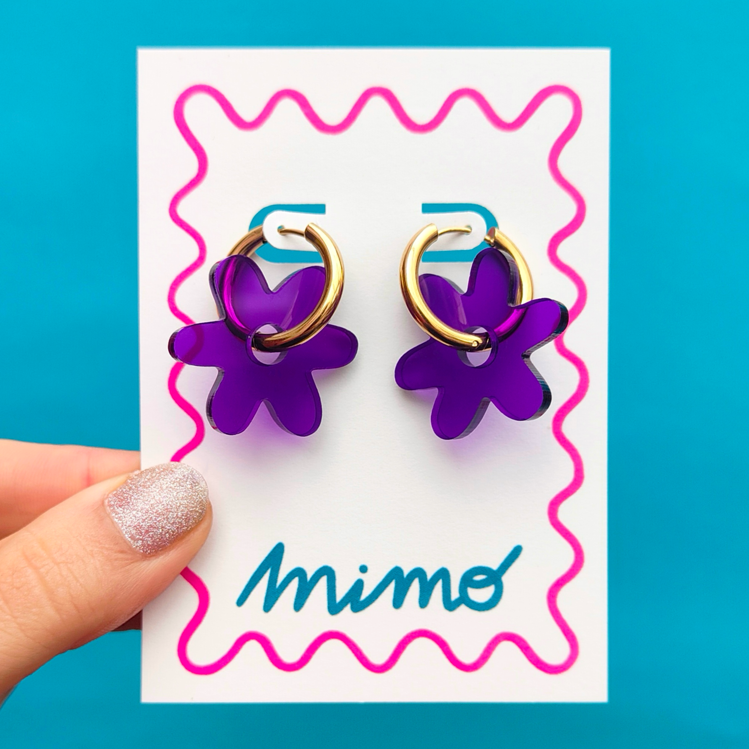 Mimo – wholesale Hoop earrings – Wholesale Flower Hoop Earrings24