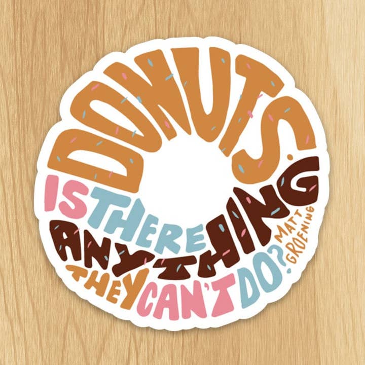 Håndbogstaverne Inspirerende Donut Sticker for engroshandel hos Wander On Words