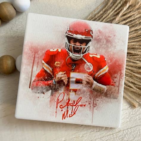 Dogwood Graphics & Design - Wholesale Coasters - Patrick Mahomes Chiefs Ceramic Coasters3