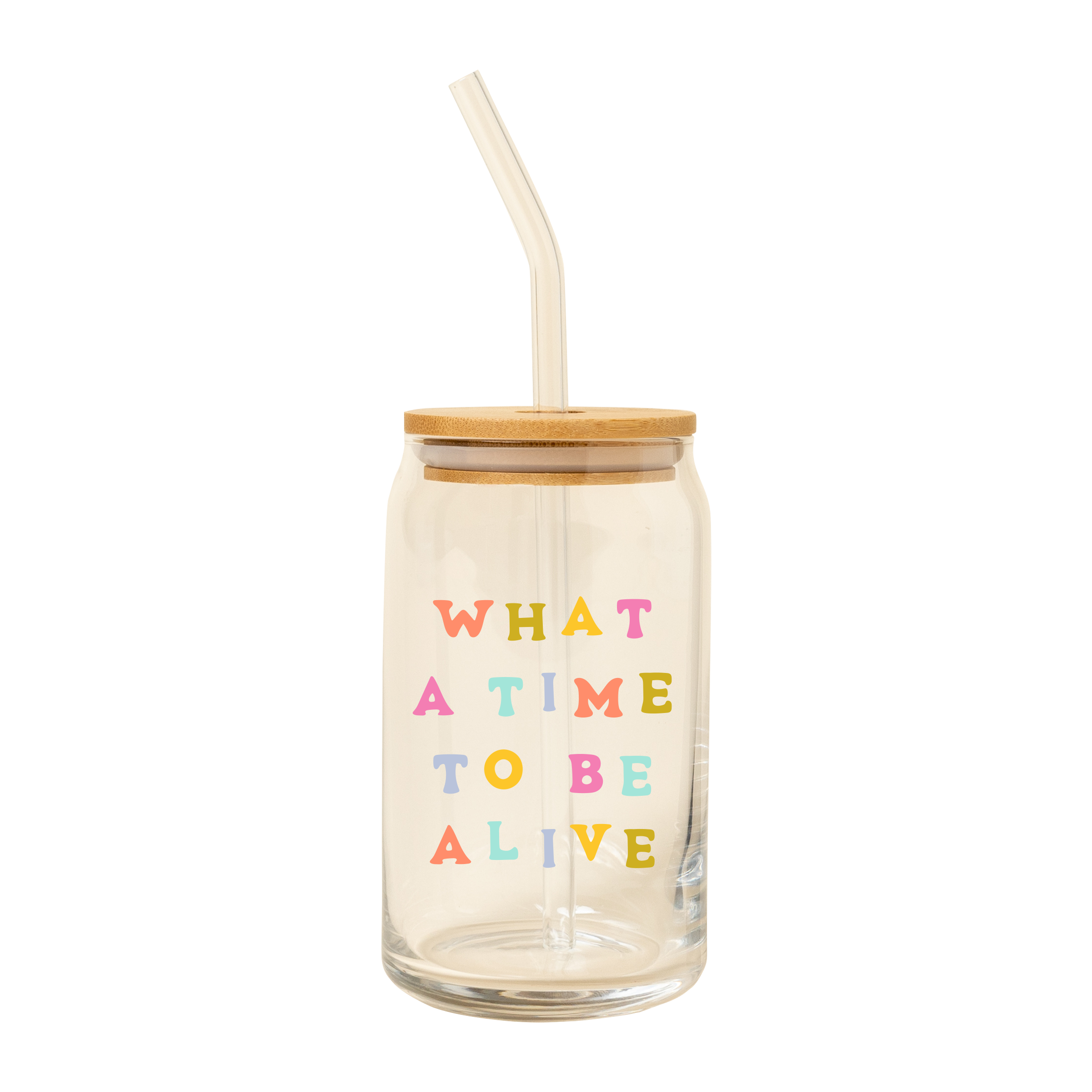 Talking Out of Turn - Wholesale Drinking Glass/Cup - Can Glass w/Lid + Straw (SALE!)16