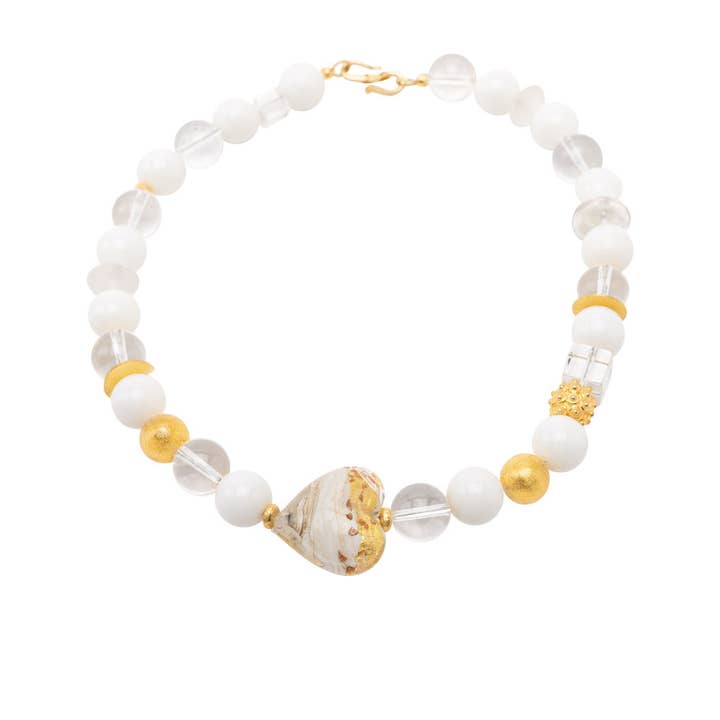 Shirin Sehan - Venta al por mayor Collares con colgantes/abalorios - Collar romántico Signe con corazón de Murano