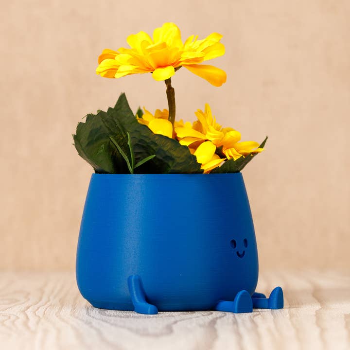 Ingadi - Vendita all'ingrosso Vasi per piante - Vaso Happy Pot - Blu Cobalto3