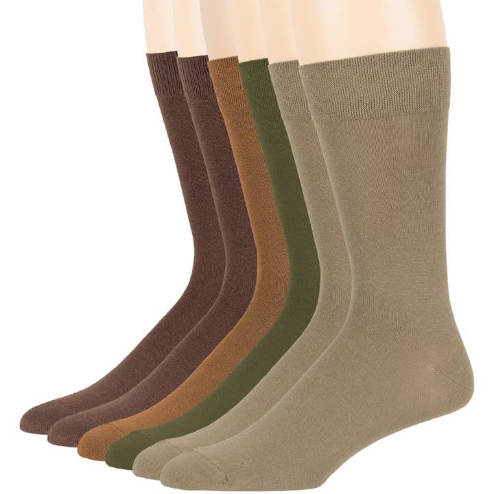 Men's Cotton Dress Crew Socks - 6 Pack - A13 for wholesale by 7Bigstars Kingdom