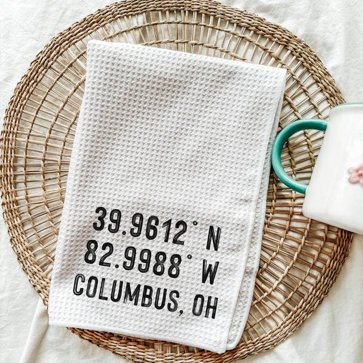 Estado Personalizado com Toalha de Chá Coordenadas por atacado de 521handmade