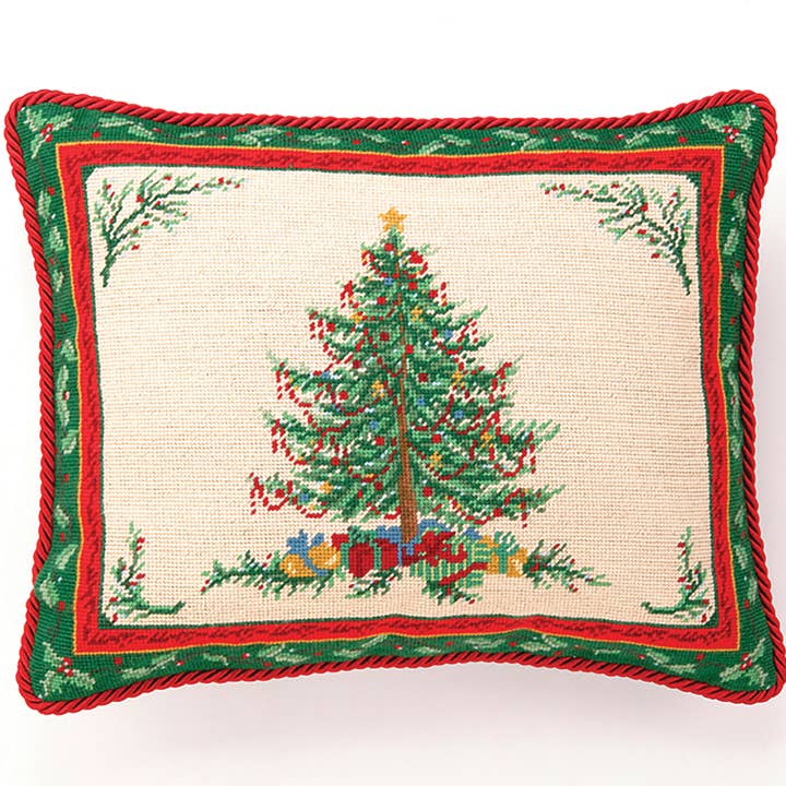 Cojín de Aguja Clásico de Navidad con Bayas - Sally Eckman Roberts para venta al por mayor de Peking Handicraft