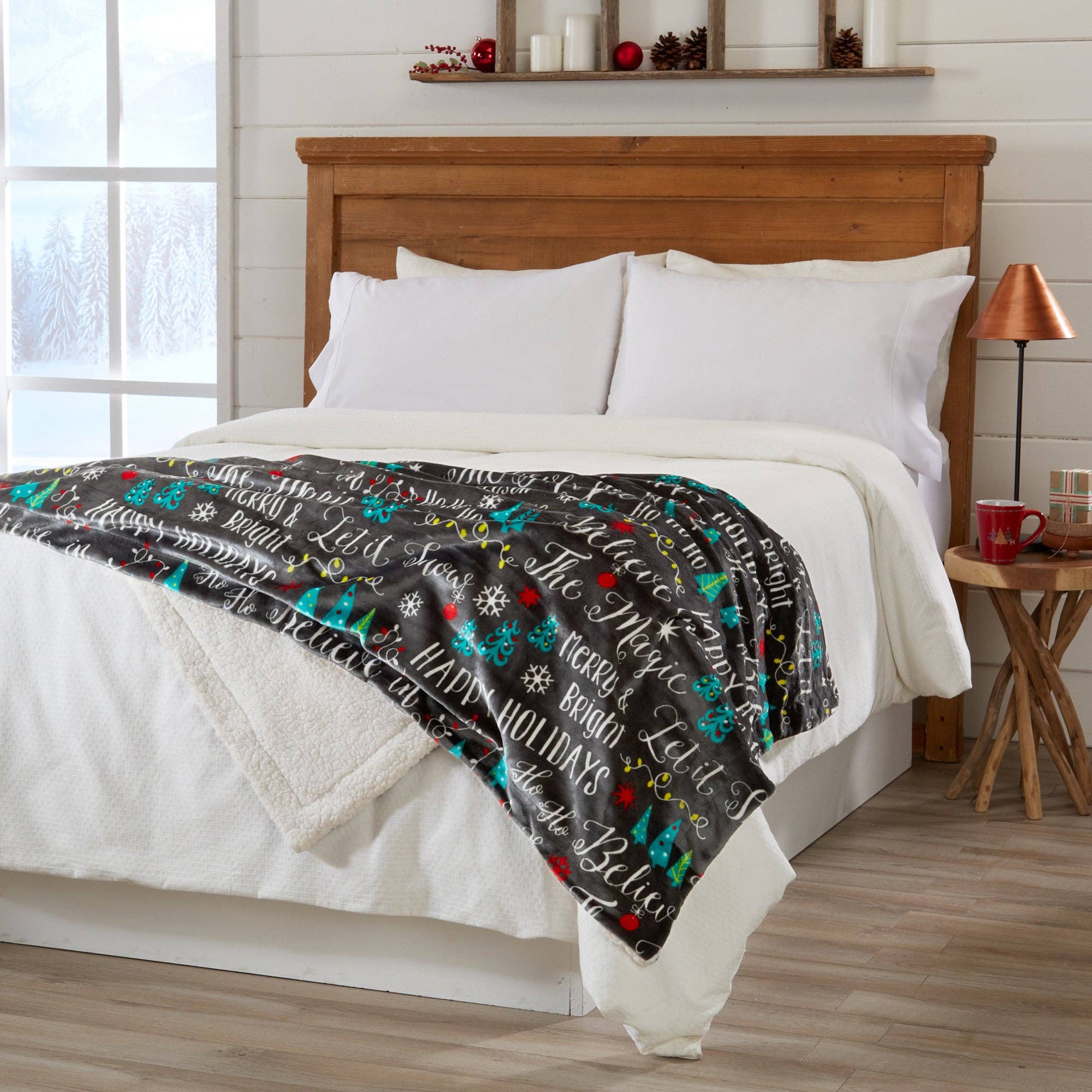 BH Collective - Wholesale Throw Blanket - Throw Blanket - Holiday Printed Sherpa - Eve Collection18