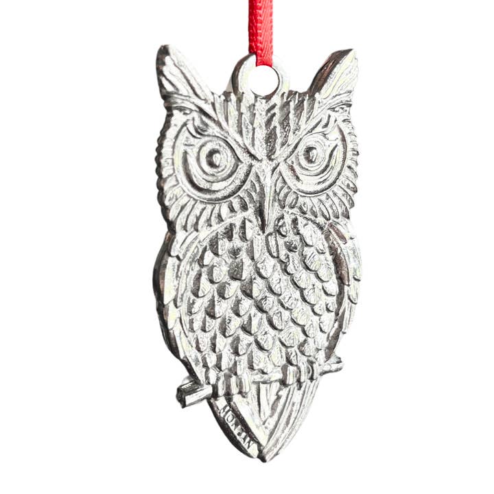 House of Morgan Pewter - Wholesale Ornament - Handmade Owl Gifts - Bird Christmas Ornaments