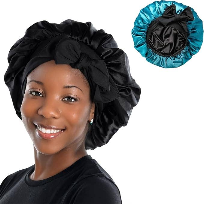 Funky Junque - Wholesale Sleep Cap / Bonnet - Women's - Reversible Satin Silk Bonnet for Sleeping Double Layered7