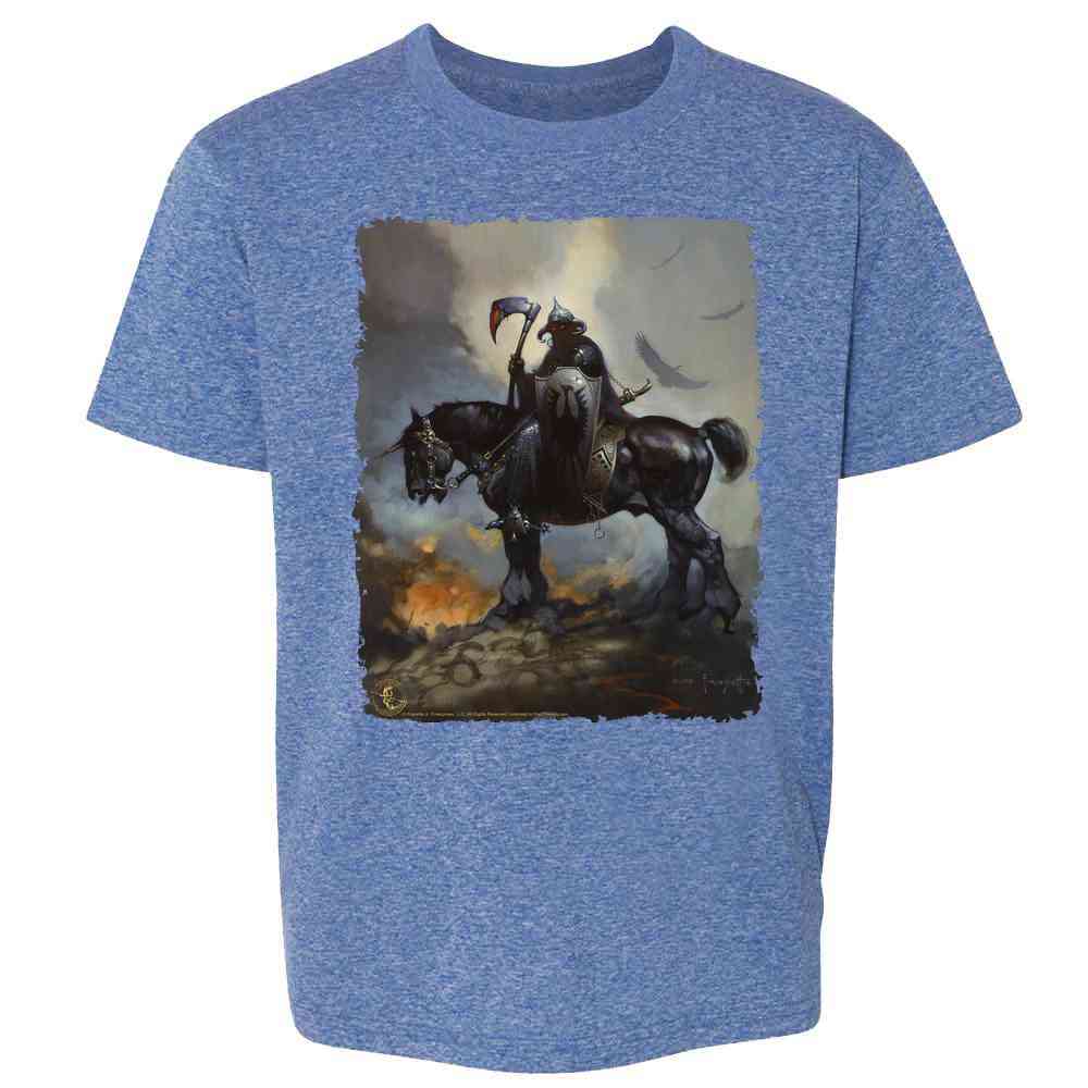 Pop Threads - Venta al por mayor Camiseta serigrafiada - Niños - Camiseta Death Dealer de Frank Frazetta Art Horror para niños y jóvenes2