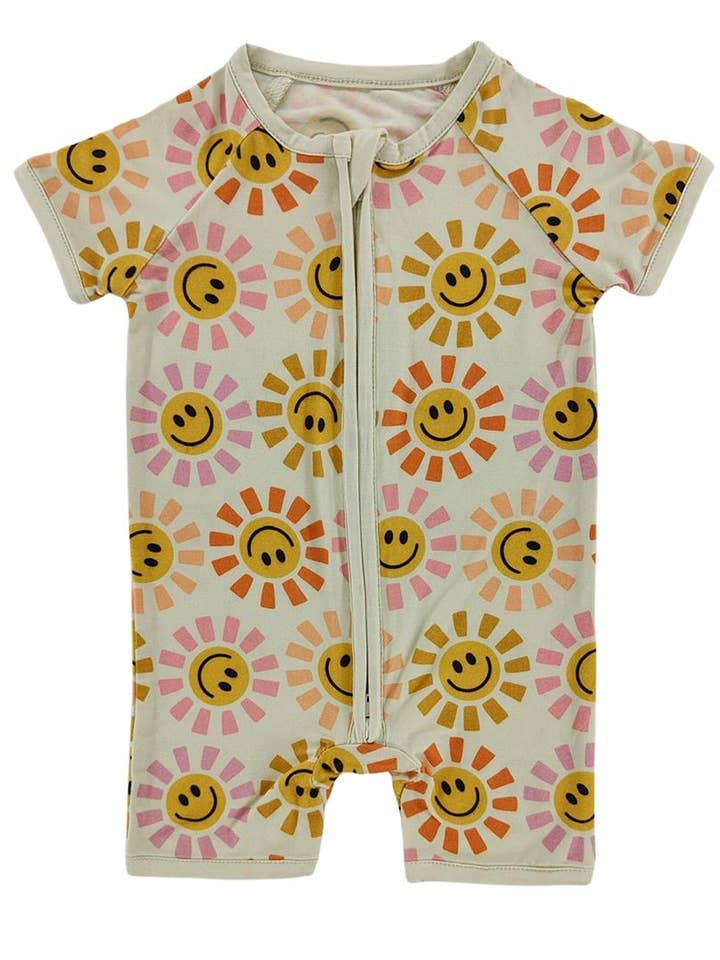 Happy Sun Bamboo Short Romper for wholesale by Little One Shop