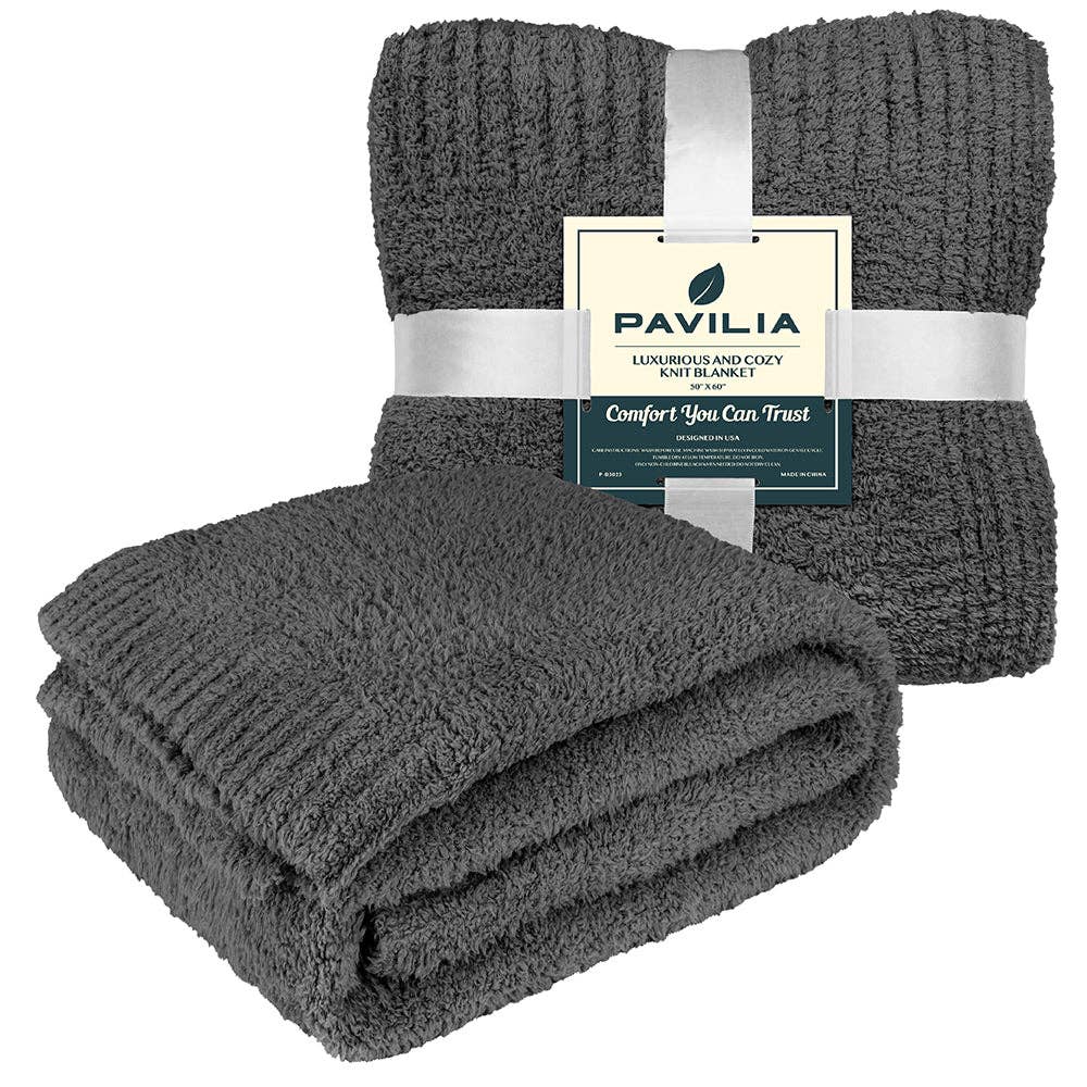 Pavilia – wholesale Throw blanket – Buttery Soft Fluffy Knit Blanket35