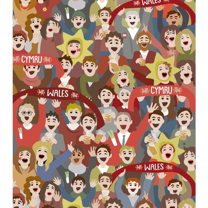 Welsh Supporters Rugby Print /Framed Unframed for wholesale by Max Rocks