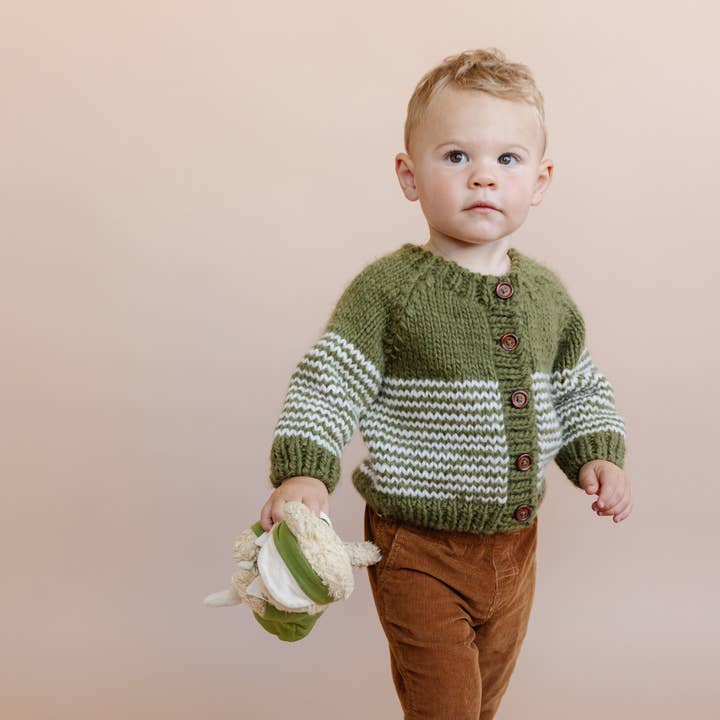 The Blueberry Hill - Wholesale Cardigan - Baby - Stripe Cardigan Moss Kid Baby Sweater Fall Holiday Christmas2