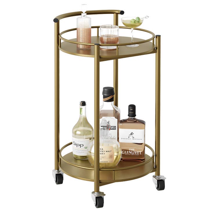 Three Star IM/EX Inc. - Wholesale Kitchen Storage/Organizer - 30X15 2 LEVEL GOLD KITCHEN CART1