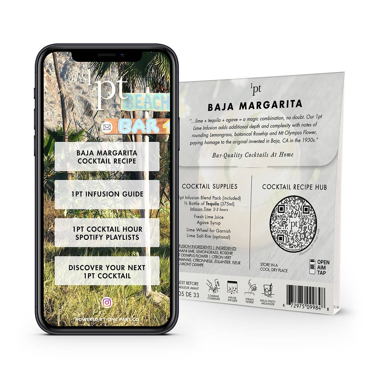 One Part Co. - Wholesale Cocktail Mix/Syrup - 1pt Baja Margarita Cocktail Pack3