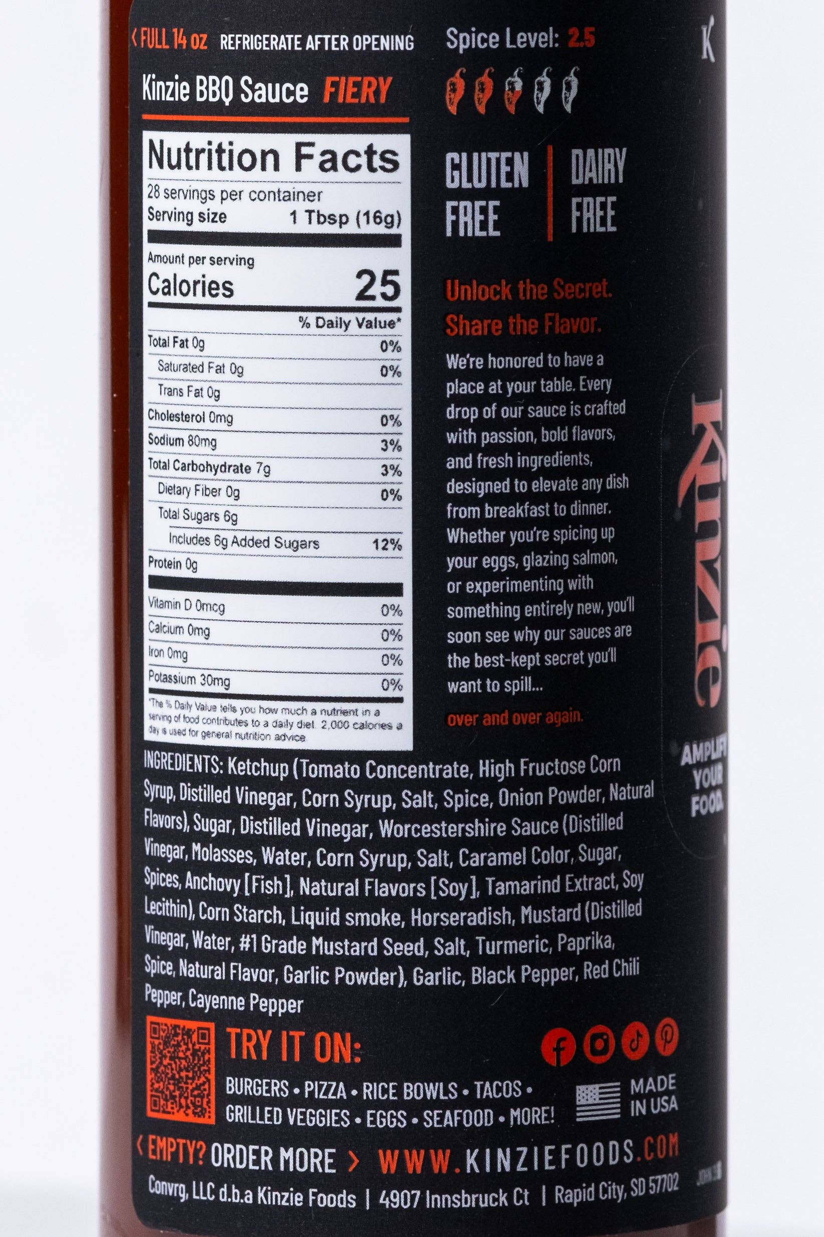 Kinzie Foods - Wholesale BBQ Sauce - Fiery BBQ Sauce, 14oz2