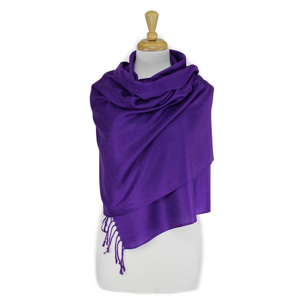 Sensibling Corp. - Vente Écharpe – femme - Écharpe châle unie en pashmina21
