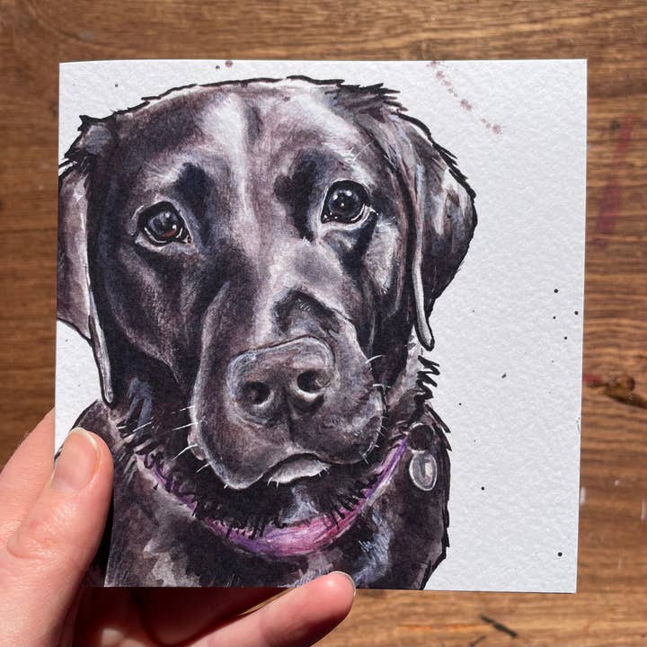 Laila the Labrador Everyday Greeting Card for wholesale by The Littlest Falcon