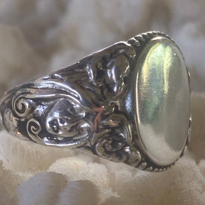 Maggie McFarland Design-Lulu LaRock - Wholesale Signet Ring - A-Gorgeous Signet Ring Art Nouveau Figural2