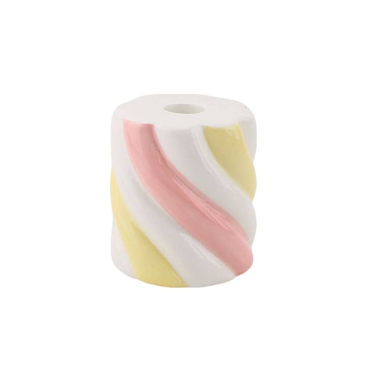 Candle holder - Marshmellow -Yellow/Pink/White - 8,5x8,5x9cm for wholesale by Housevitamin bv