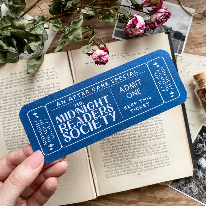 Midnight Readers Society Ticket Bookmark for wholesale by Literary Craft Parlour