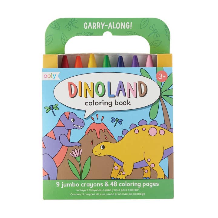 Carry-Along: Coloring Book Set - Dinoland (10 PC Set) for wholesale by OOLY