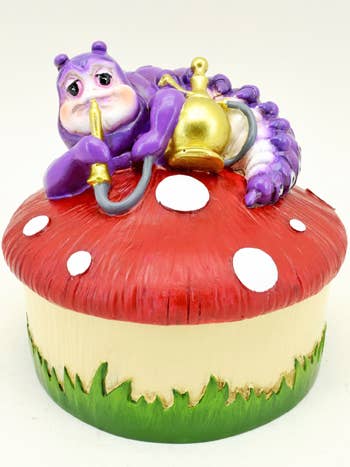 Caterpillar Alice Mushroom Box for wholesale by Fantasy Gifts