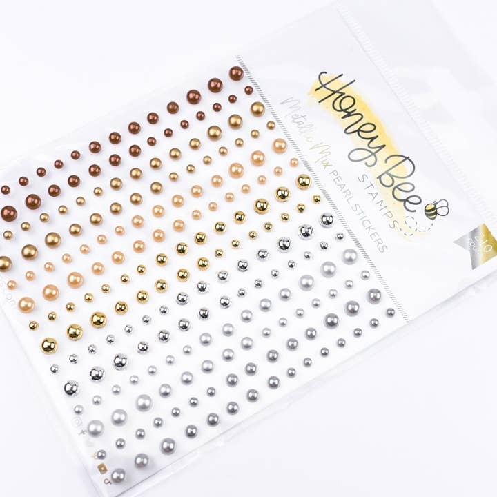 Honey Bee Stamps - Wholesale Sticker - Metallic Mix Pearls - Pearl Stickers - 210 Count5