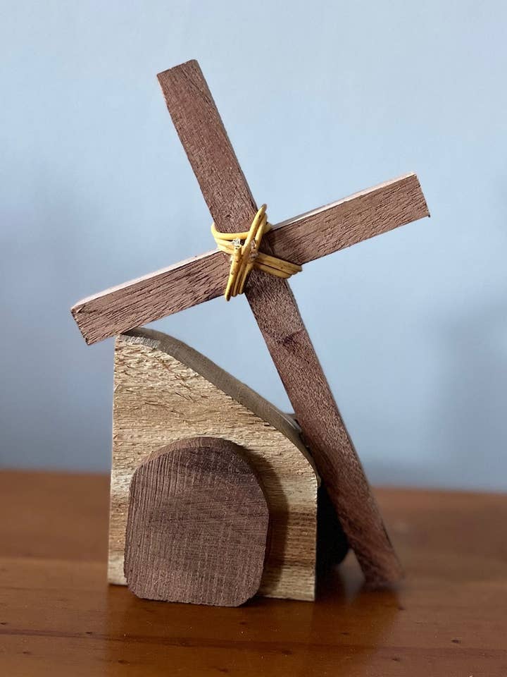 1.03 Cross and Empty Tomb Christian Resurrection Display for wholesale by JAVI Creations