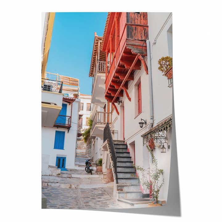 Natasha Riha Photography - Wholesale Photograph - Balconies in Skopelos | Fine Art Photography Print