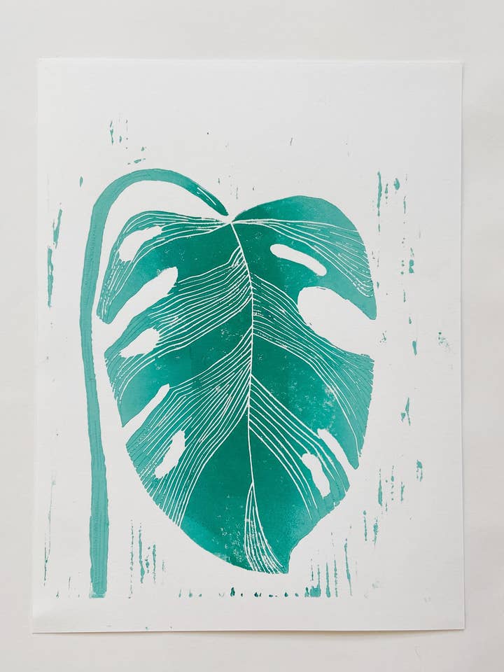 Imprimé bloc Monstera pour la vente par Daley Kaye Studio